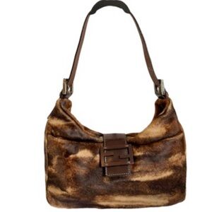 SOLD! Fendi pony hair baguette handbag.